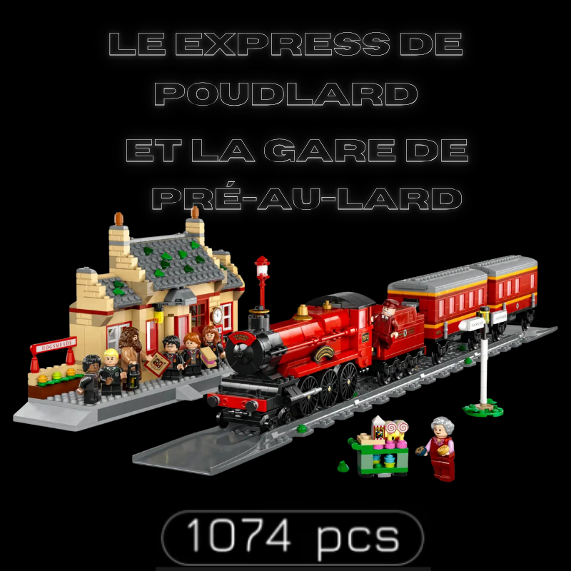 Poudlard Express et la gare de Pré-au-Lard (1074 pièces)