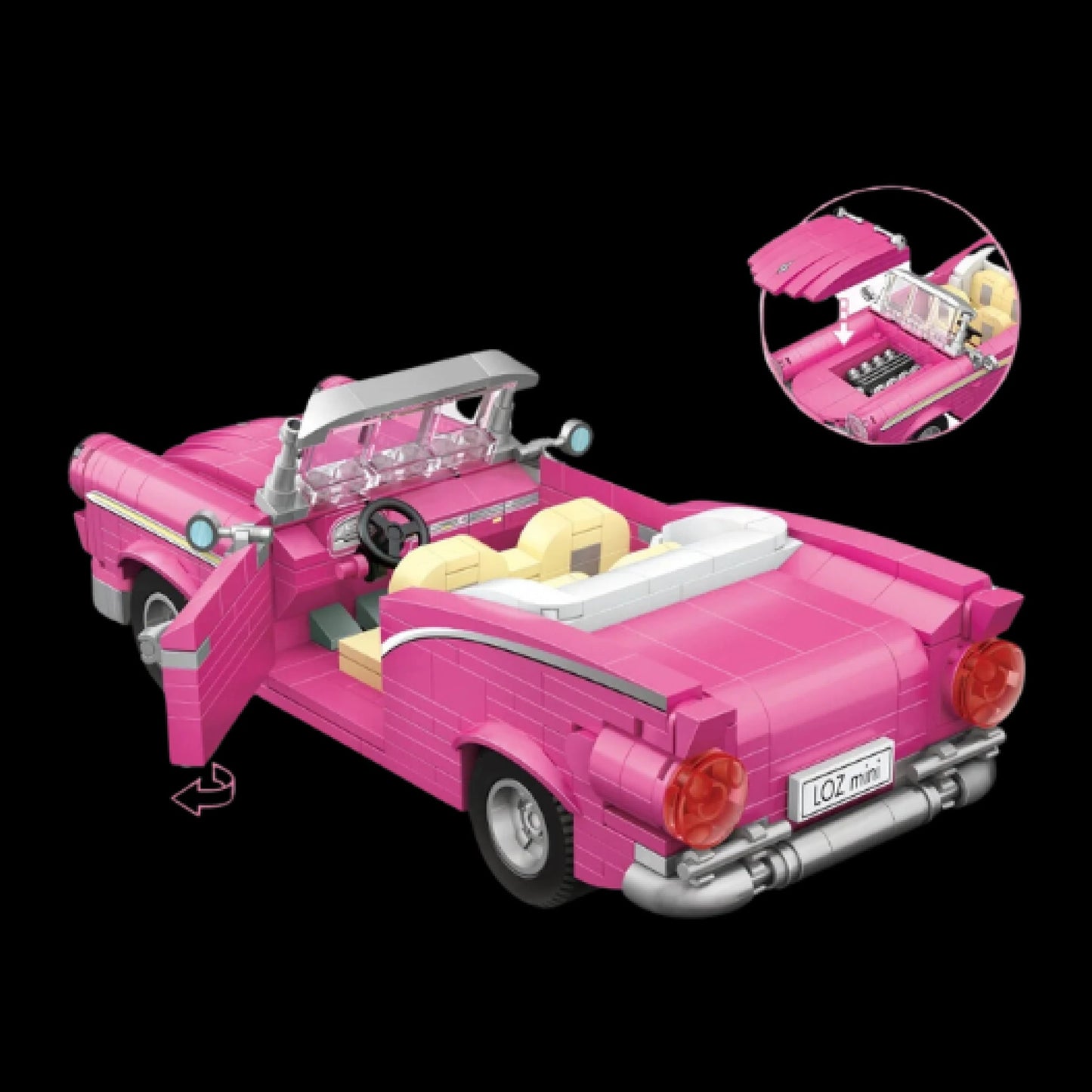 La Corvette rose de Barbie (560 pièces)