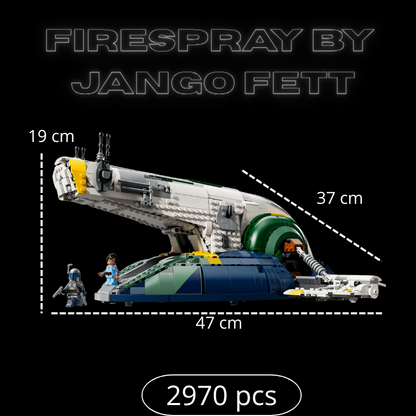 Vaisseau spatial de classe Firespray de Jango Fett (2 970 pièces)