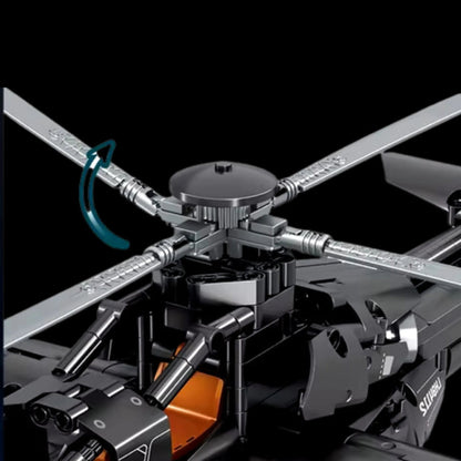 Hélicoptère Boling AH-64 Apache (706 pièces)