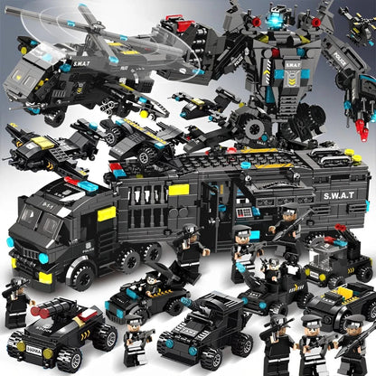 Hélicoptère, Transformer et Camion – 51 Modèles Différents (700 Pièces)